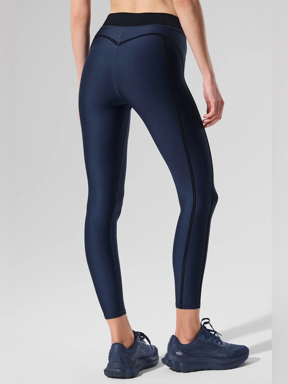 Alo Yoga Airlift High-Waist 7/8 Line Up Leggings XS navy nwt 💙 - Picture 4 of 4